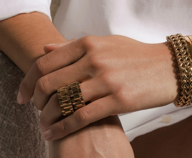 Estate Cuff Bracelet- Magnet Lock-Stainless Steel Bracelet