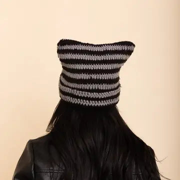 Cat Ear Crochet Beanie