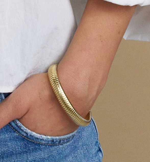 Cobra Stretch Bangle Bracelets-Stainless Steel Stretch