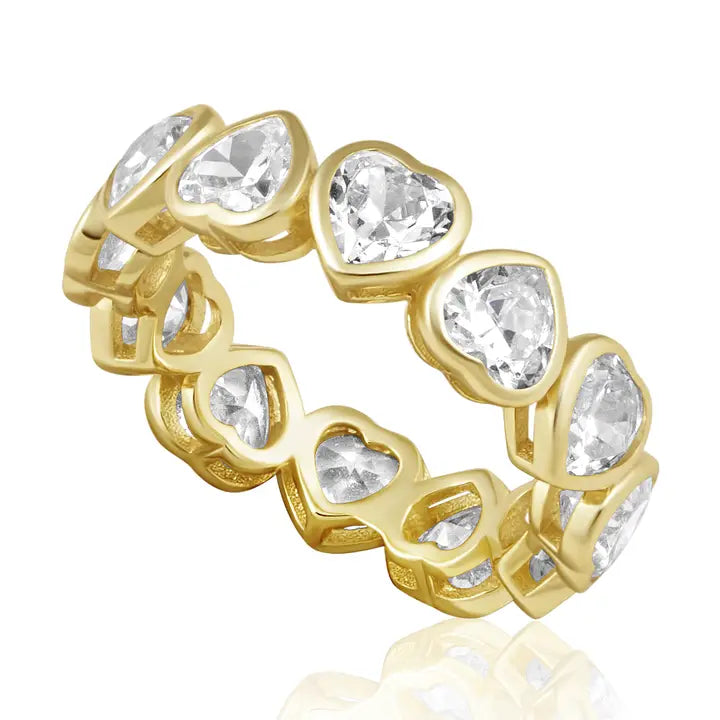 Bezel Heart Ring - 7