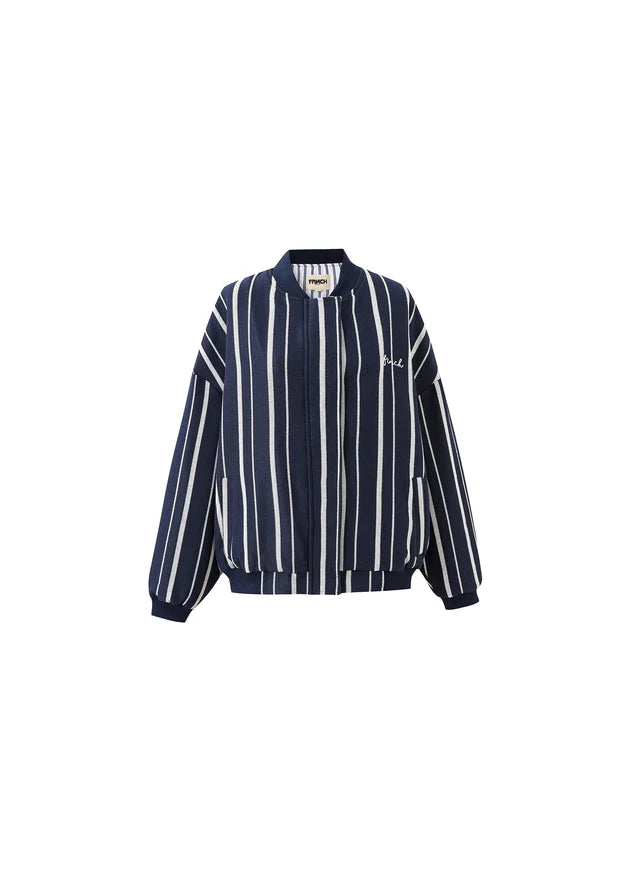 FRNCH Navy Blue MAVERICKS Bomber Jacket