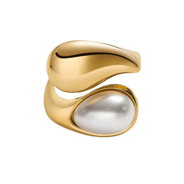 Cami Pearl Stacked Ring - 8