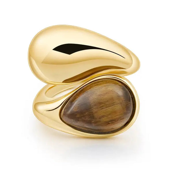 Cami Tiger Eye Stacked Ring - 9