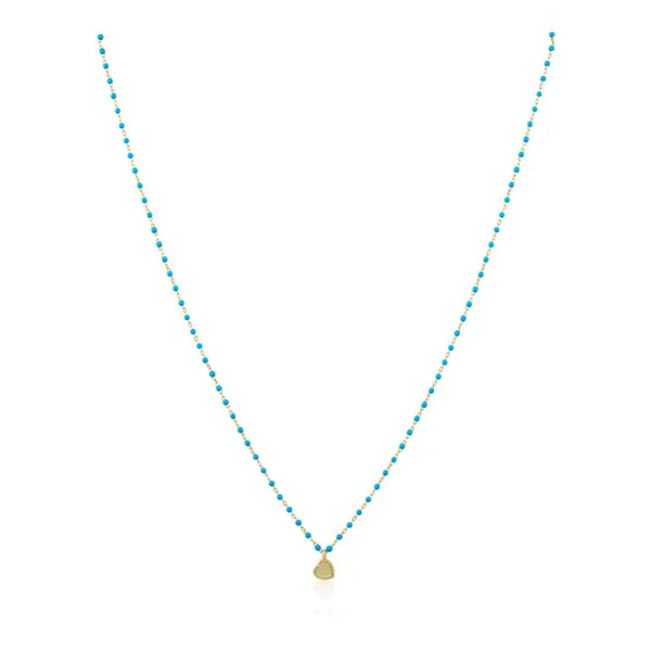 Elsa Mini Heart Necklace Turquoise