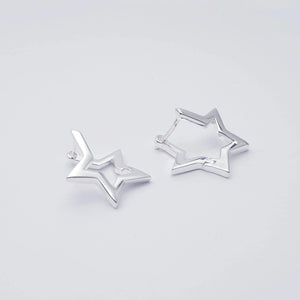 Star Huggies Silver Plated