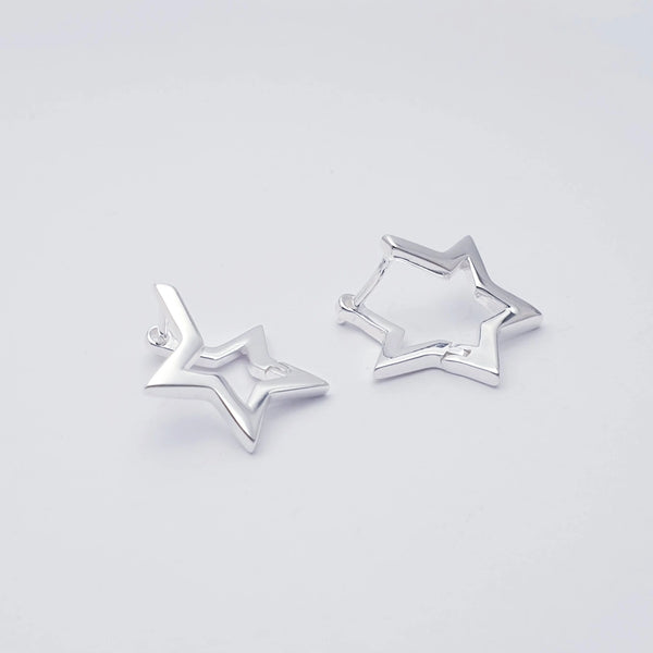 Star Huggies Silver Plated