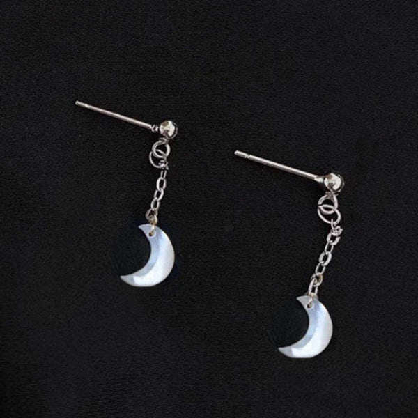 Moon Mother of the Pearls Stud Earrings