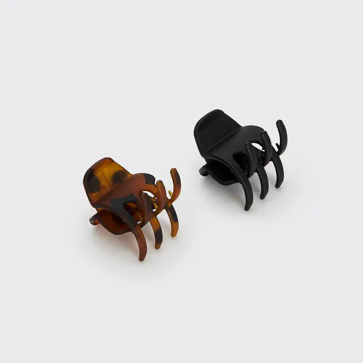 Kitsch Eco-Friendly Medium Claw Clips 2pc Set - Black & Tort