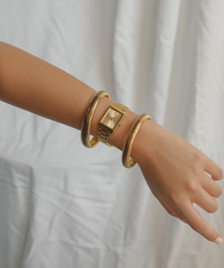  Cobra Stretch Bangle Bracelets-Stainless Steel Stretch