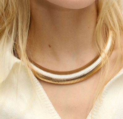 Omega Cobra MEGA- Collar necklace- Stainless Steel 