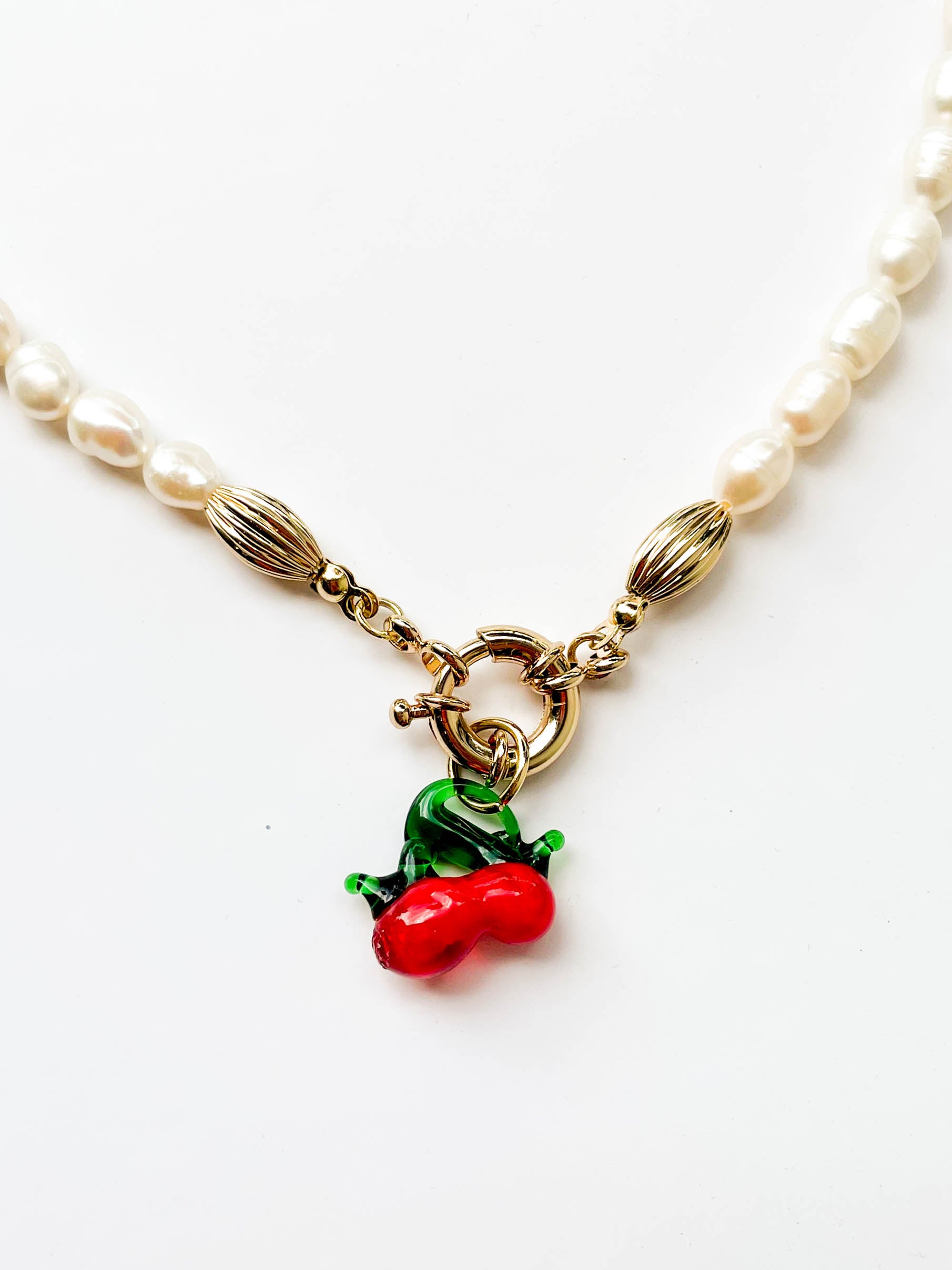 Cherry + Pearl Belcher Necklace