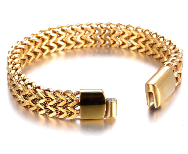 Estate Cuff Bracelet- Magnet Lock-Stainless Steel Bracelet