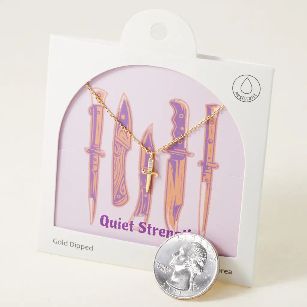 Gold Blade Away, Necklace