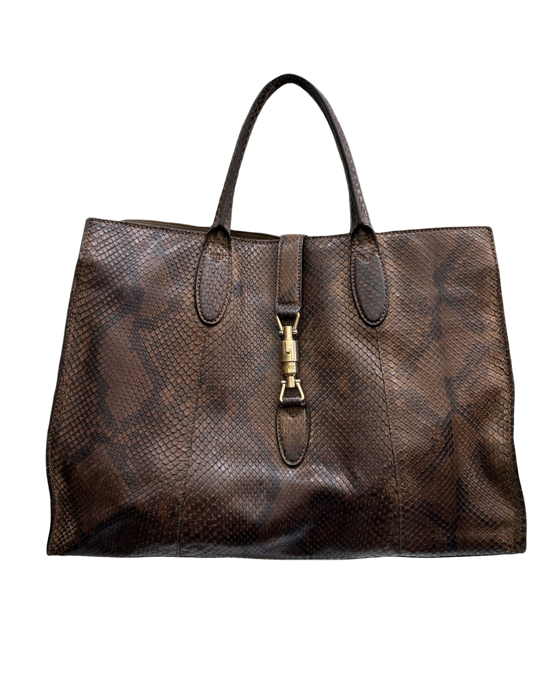 Gucci Soft Jackie Large Python Tote Bag Limited Edition