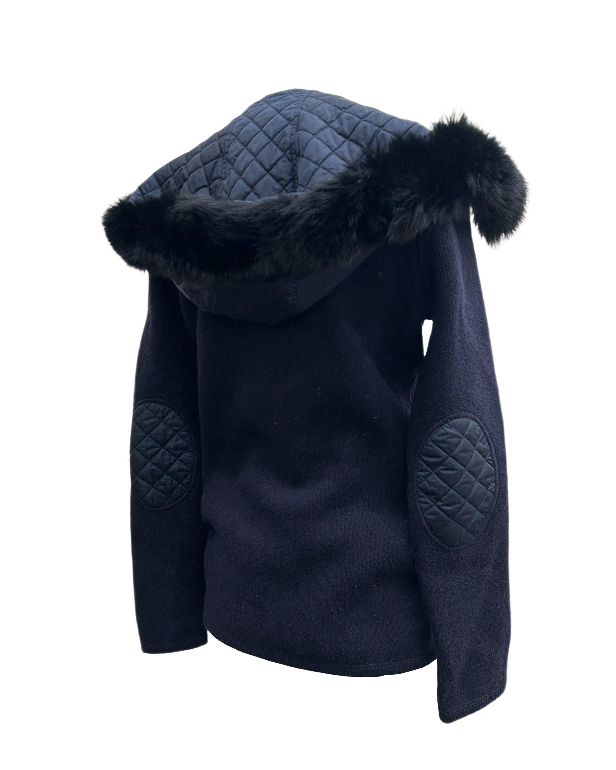 Prada Zip-Up Wool Cardigan