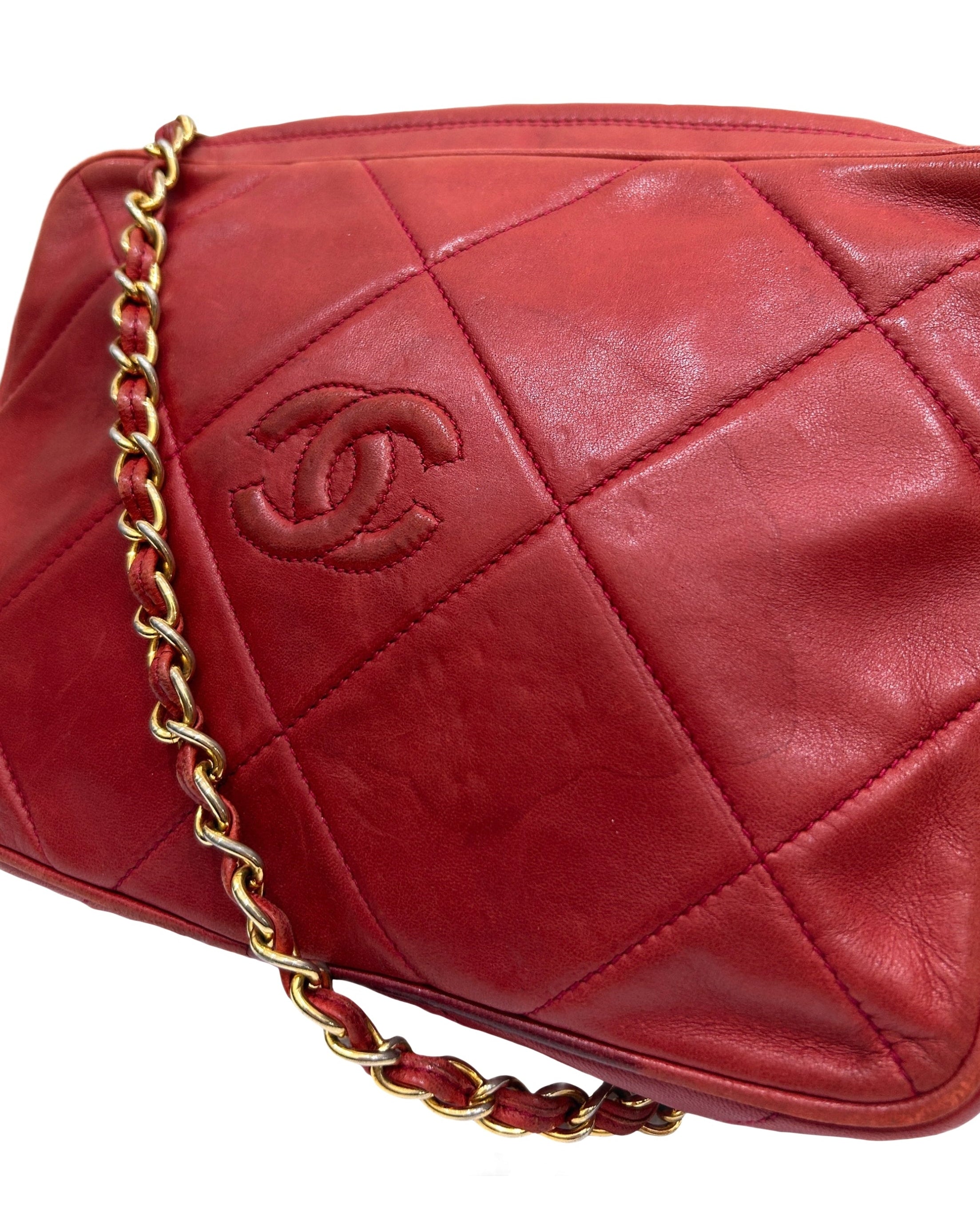Chanel Vintage Lambskin Tassel Camera Bag