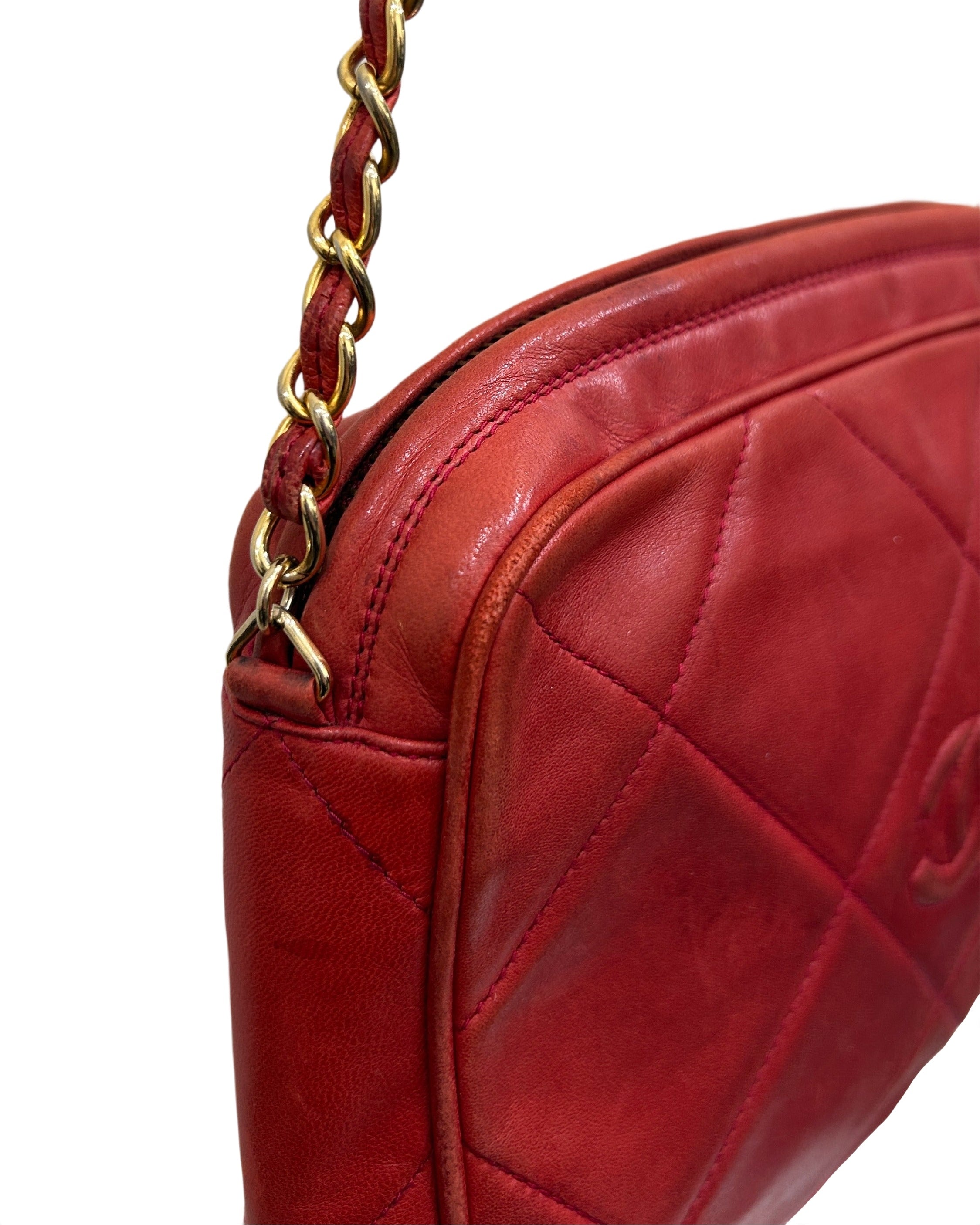 Chanel Vintage Lambskin Tassel Camera Bag