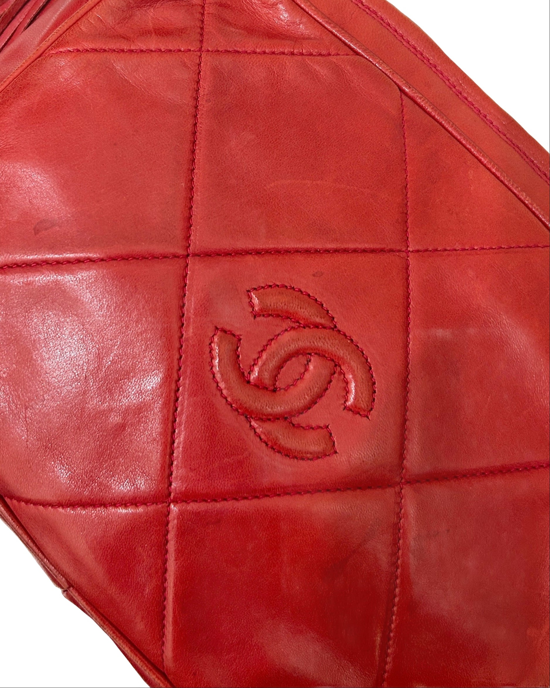 Chanel Vintage Lambskin Tassel Camera Bag