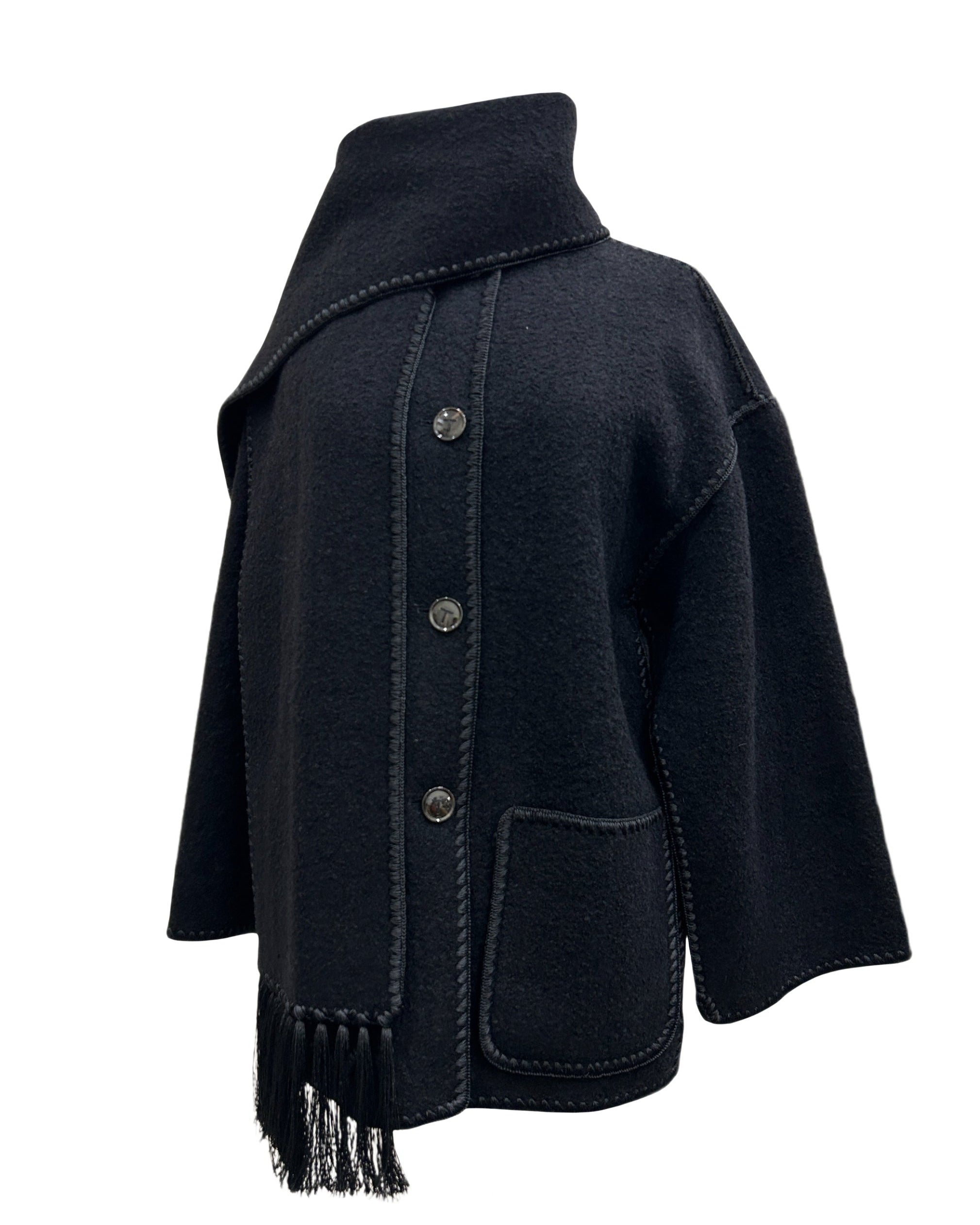 Toteme Size 30 Embroidered Scarf Jacket