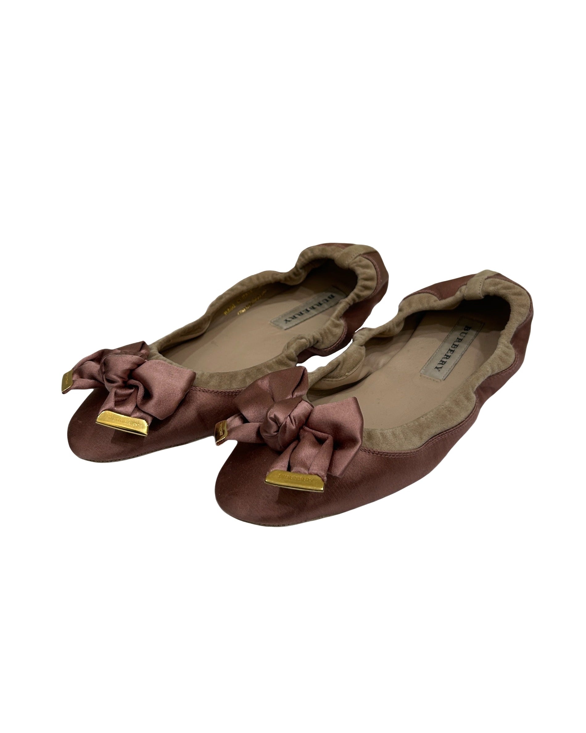 Burberry Size 6.5 Silk Ballet Slippers