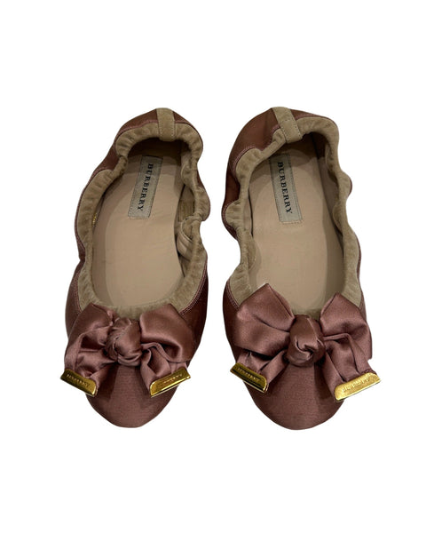 Burberry Size 6.5 Silk Ballet Slippers