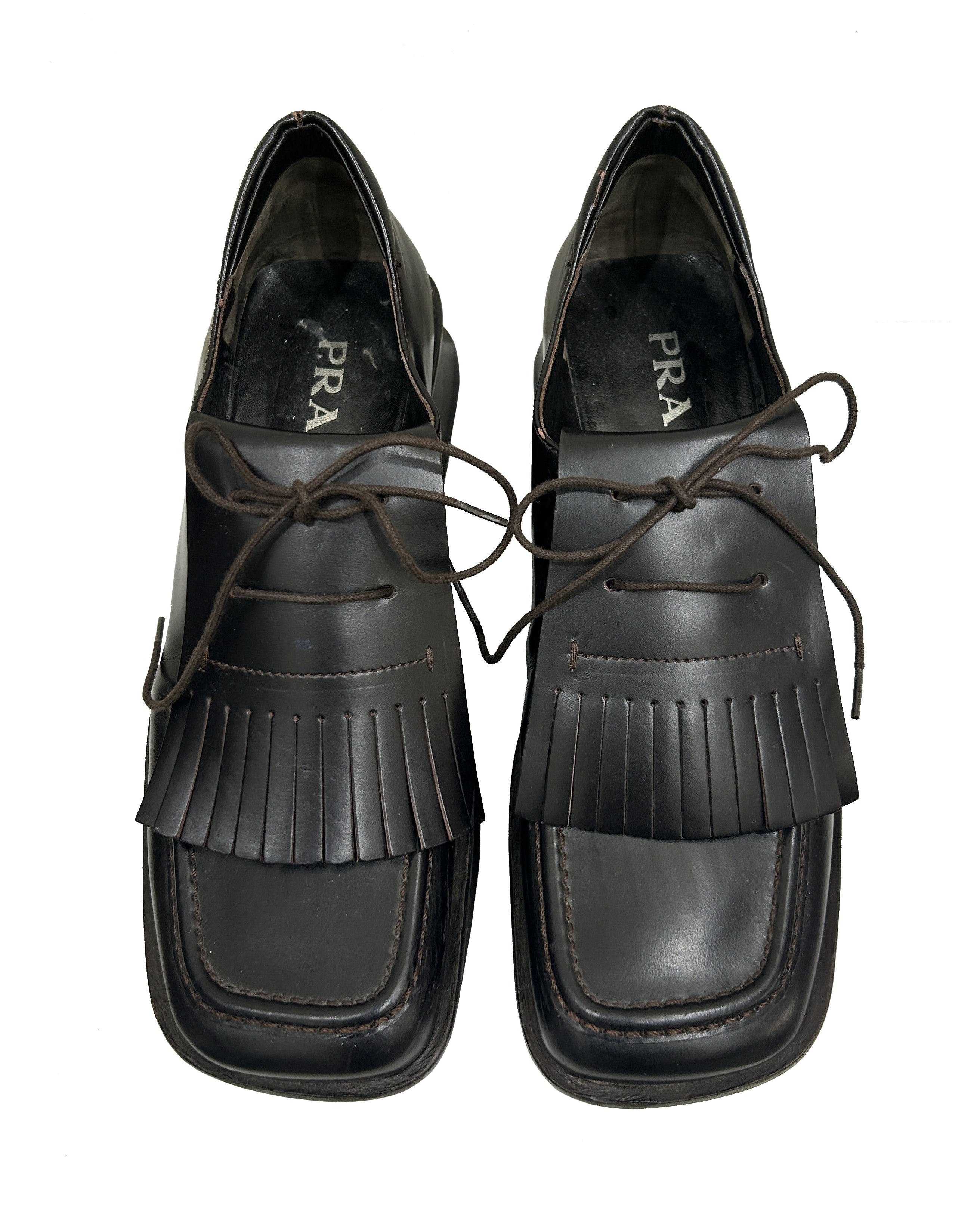 Prada Size 37.5 SS 1999 Runway Loafers