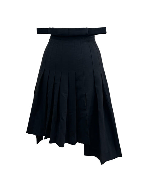 Shushu/Tong Size 26" Pleated Asymmetrical Skirt