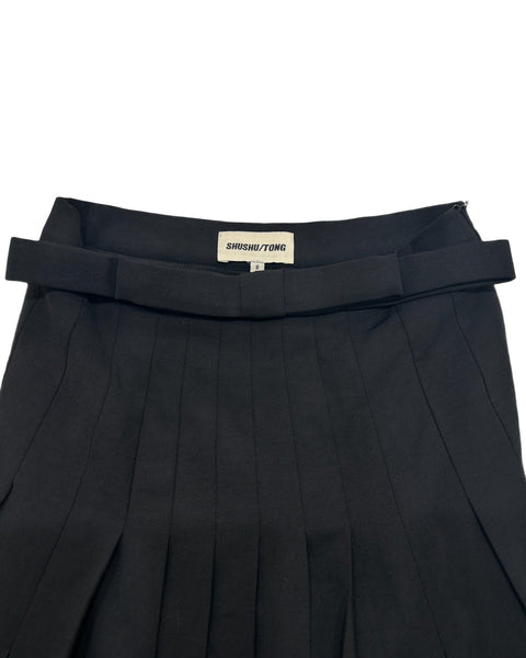 Shushu/Tong Size 26" Pleated Asymmetrical Skirt