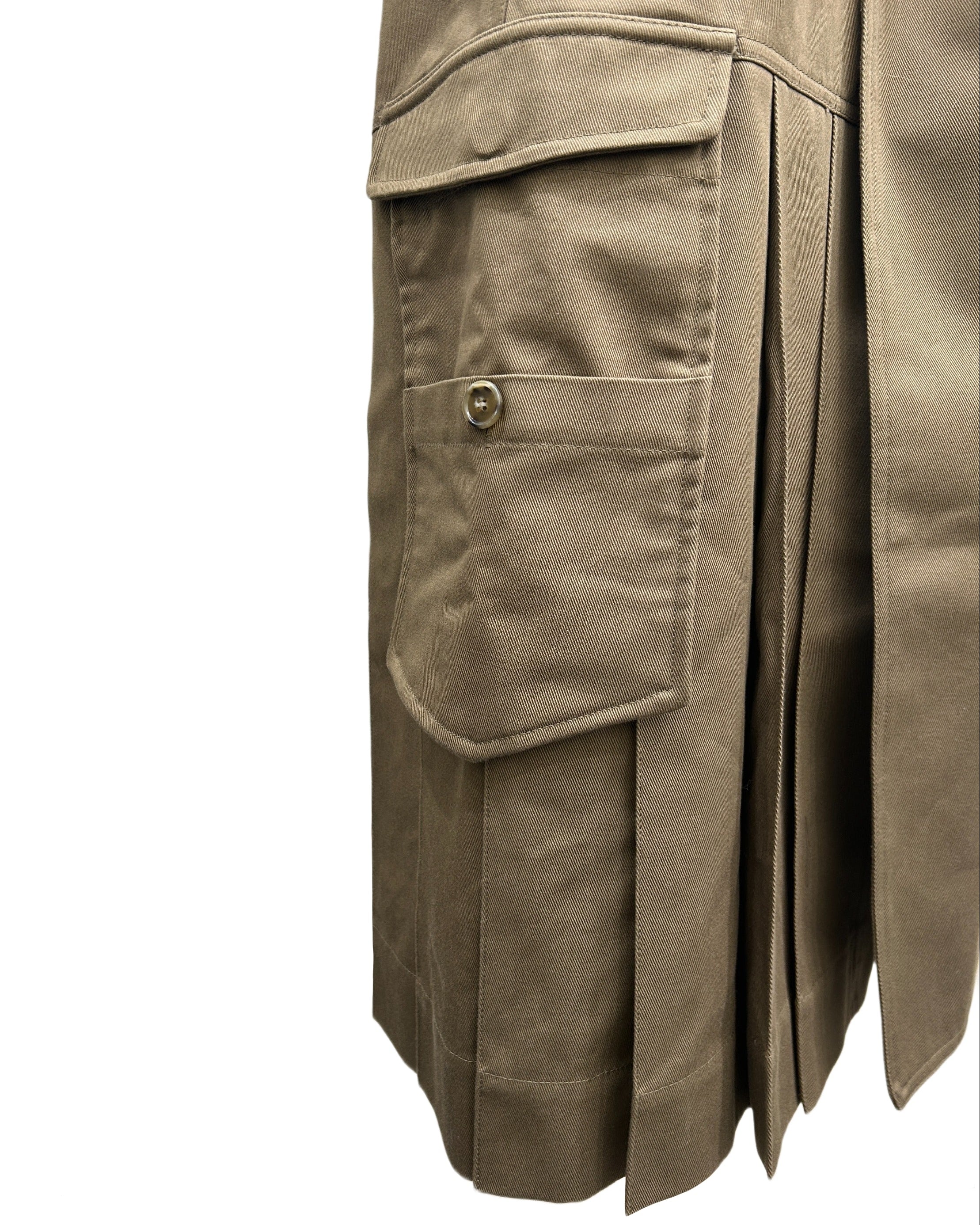 Simone Rocha Size 35" Pleated Cotton Kilt
