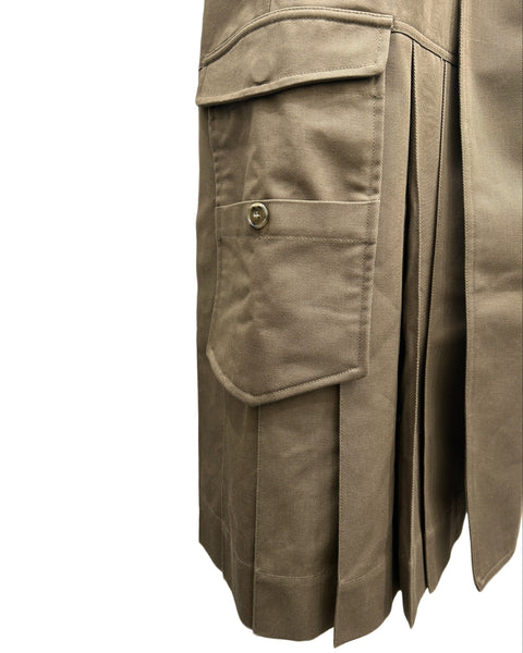 Simone Rocha Size 35" Pleated Cotton Kilt