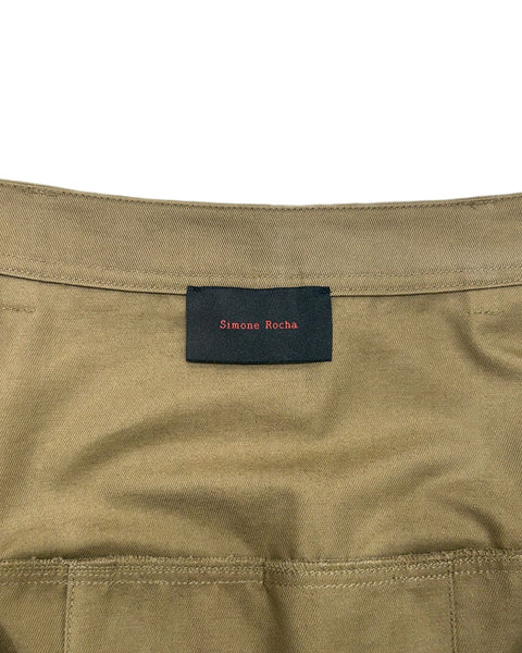 Simone Rocha Size 35" Pleated Cotton Kilt