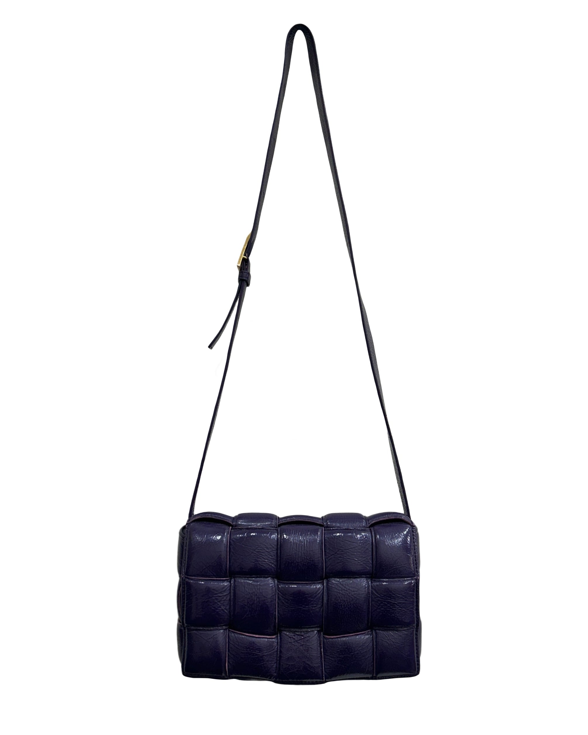 Bottega Veneta Padded Intrecciato Cassette Bag in Raisin