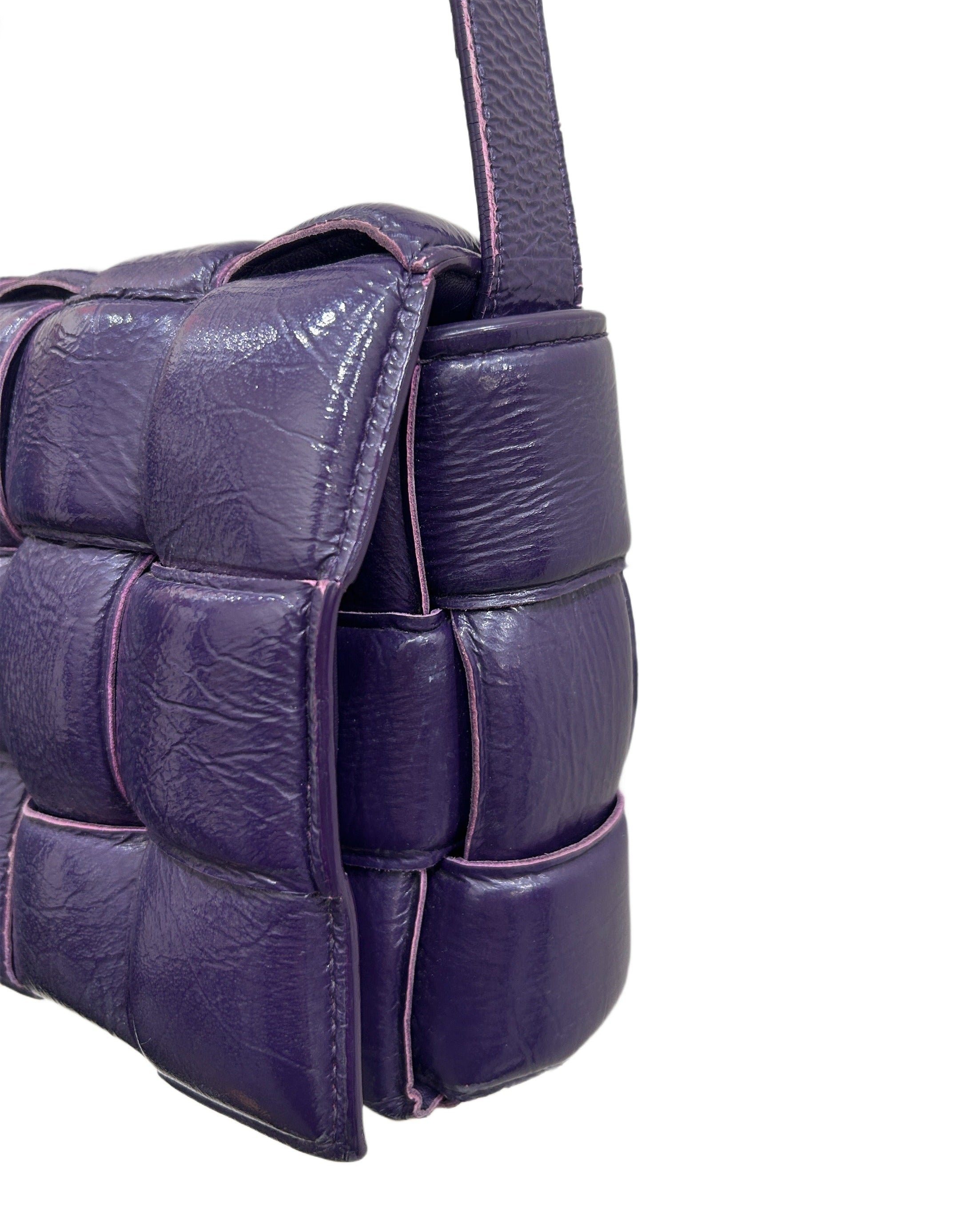 Bottega Veneta Padded Intrecciato Cassette Bag in Raisin