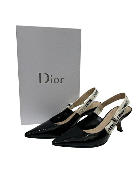 Dior Size 6 J'Adior Patent Slingback Pumps