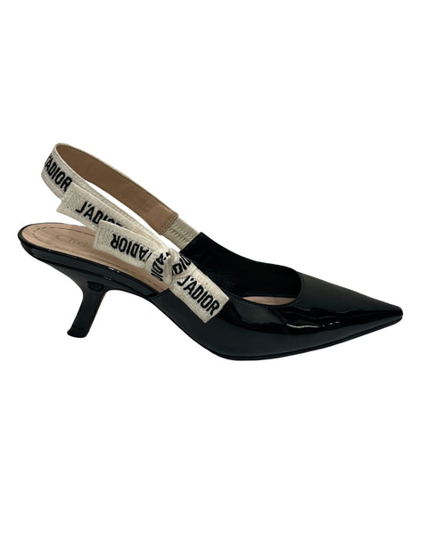 Dior Size 6 J'Adior Patent Slingback Pumps