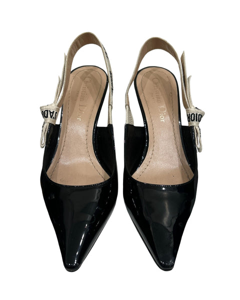 Dior Size 6 J'Adior Patent Slingback Pumps