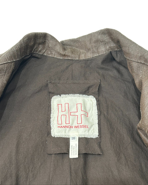Hannoh Wessel Size 38 Coated Linen Coat