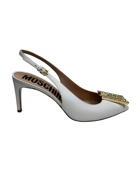 Moschino Size 8.5 Slingback Heels