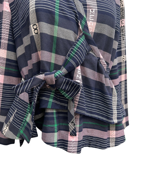 Henrik Vibskov Size XS Plaid Wrap Top