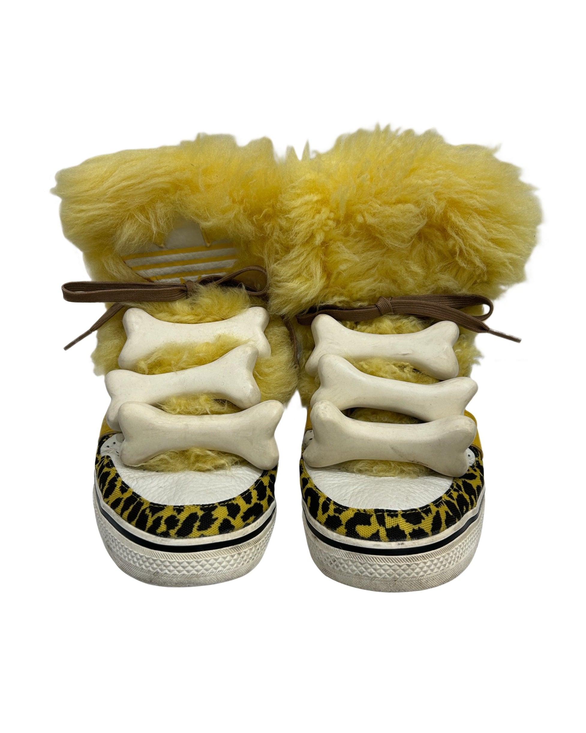 Jeremy Scott x Adidas Size 10.5 Bones Fur Shoes