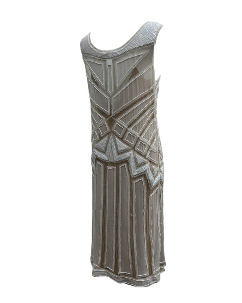 Alberta Ferretti Size 8 Beaded Silk Dress