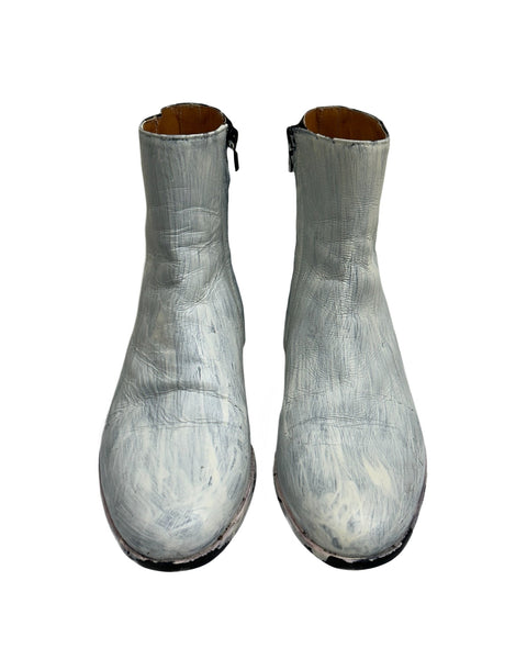 Maison Margiela Replica Size 37 Tuxedo Cuban Heel Boots