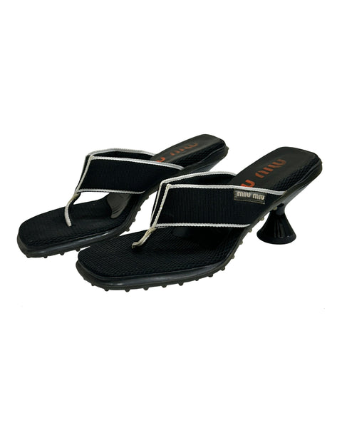 Miu Miu Size 36.5 1999 Runway Bubble Sole Heels