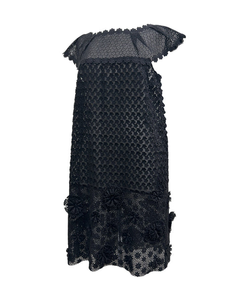 Prada Size 42 3D Floral Lace Dress