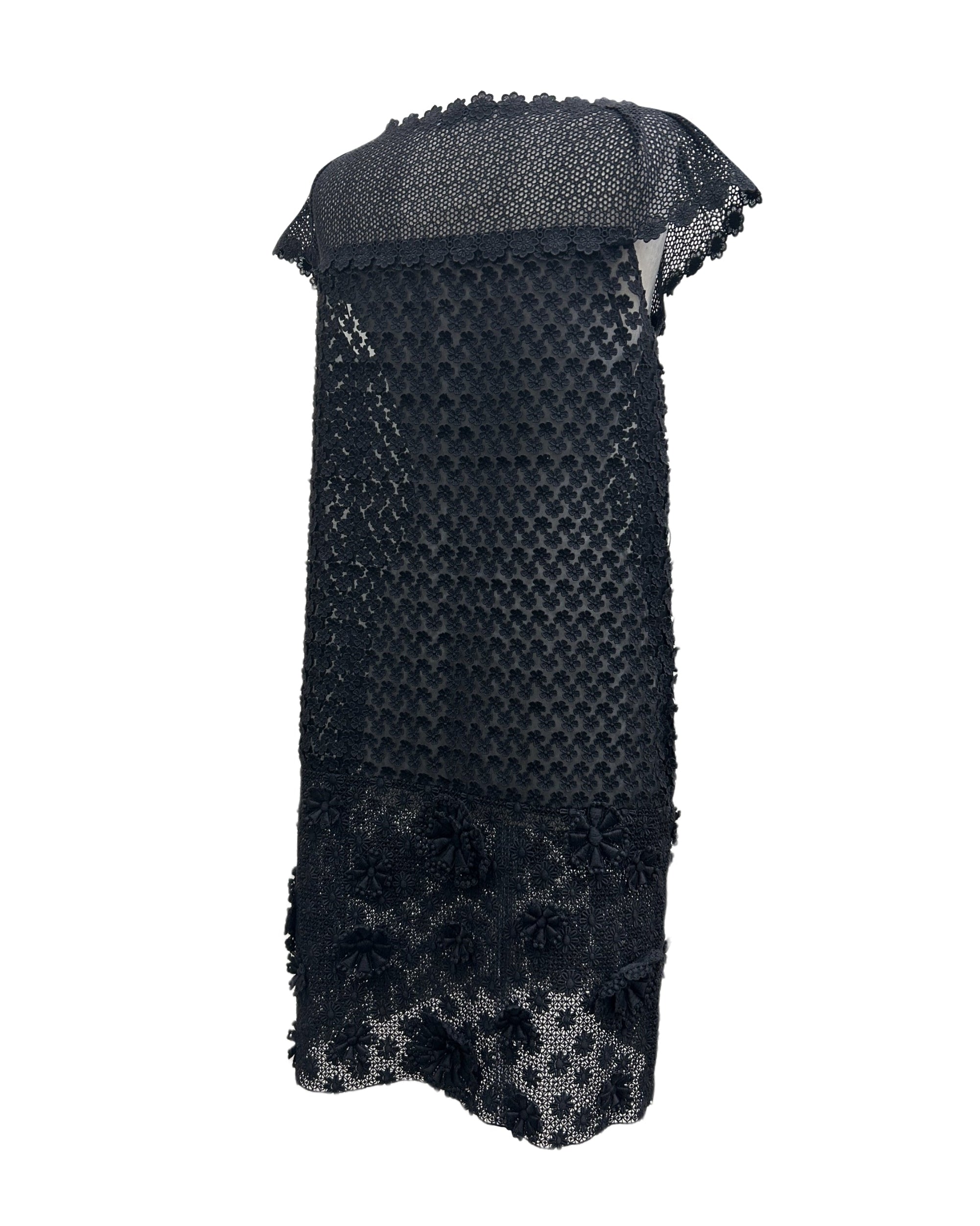 Prada Size 42 3D Floral Lace Dress