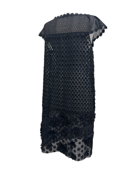 Prada Size 42 3D Floral Lace Dress