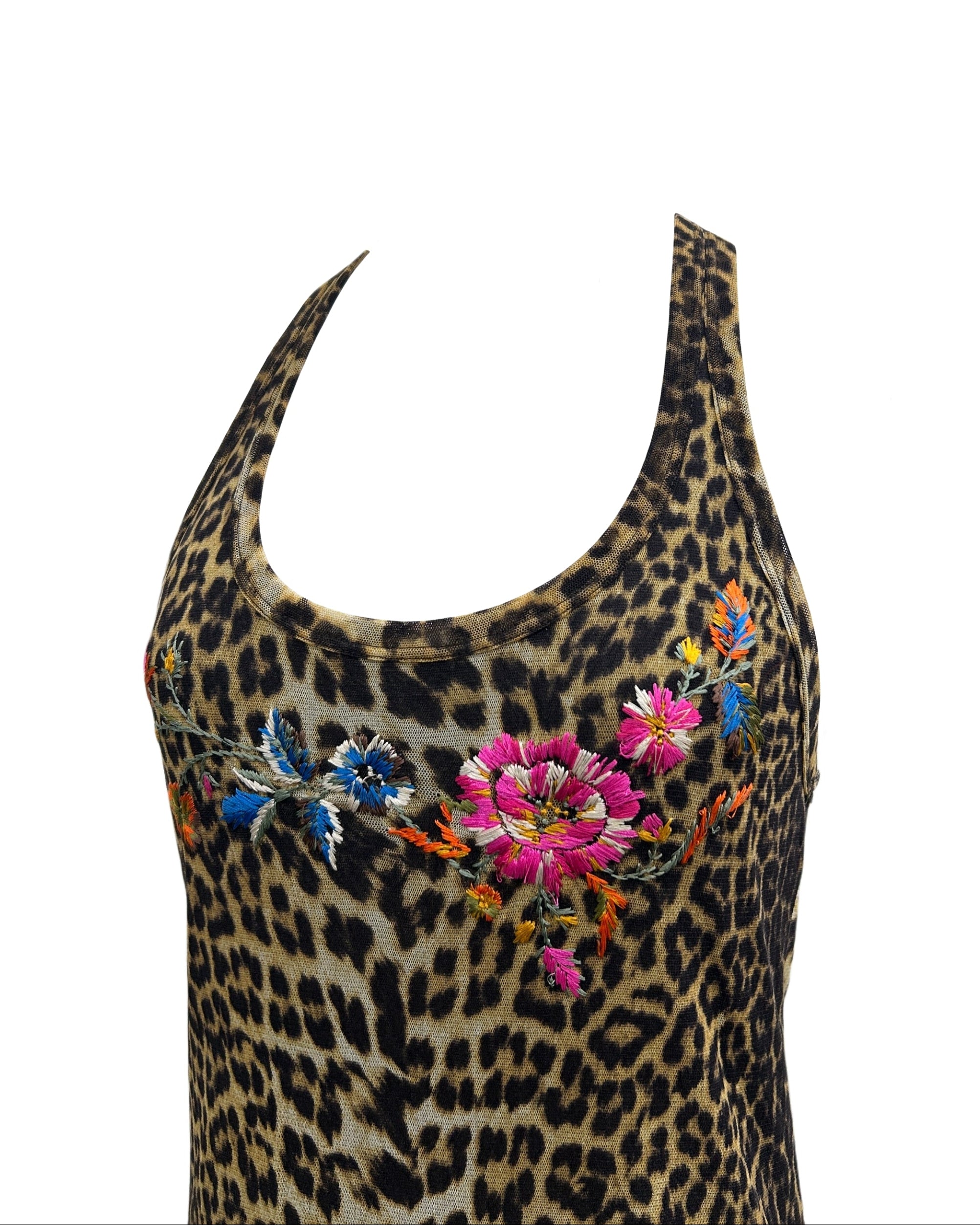 Jean Paul Gaultier Soleil Size M Vintage Leopard Print Dress