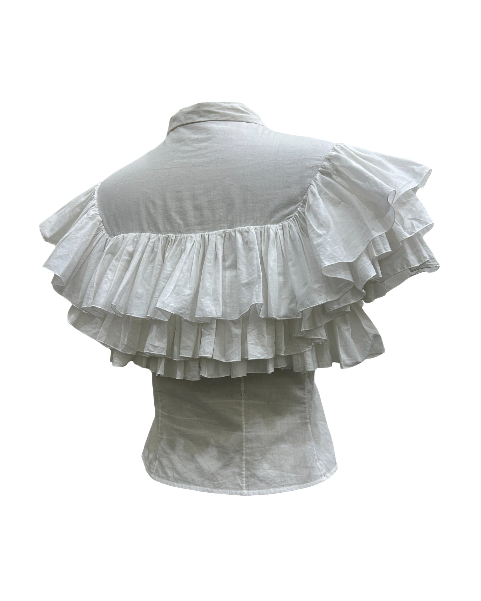 Alaia Size 36 Ruffled Shirt