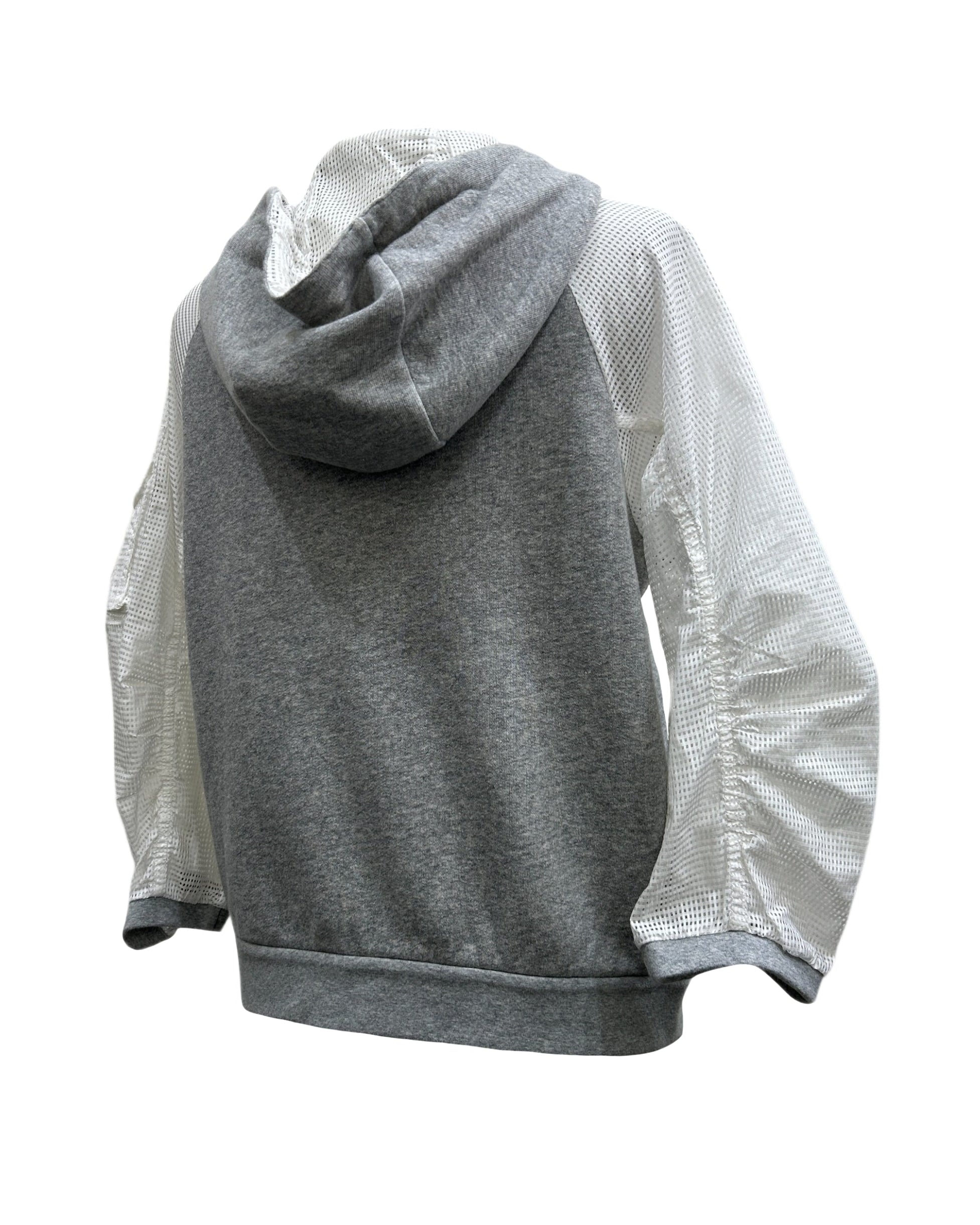 Moncler Size L Mesh-Panelled Hooded Sweatshirt