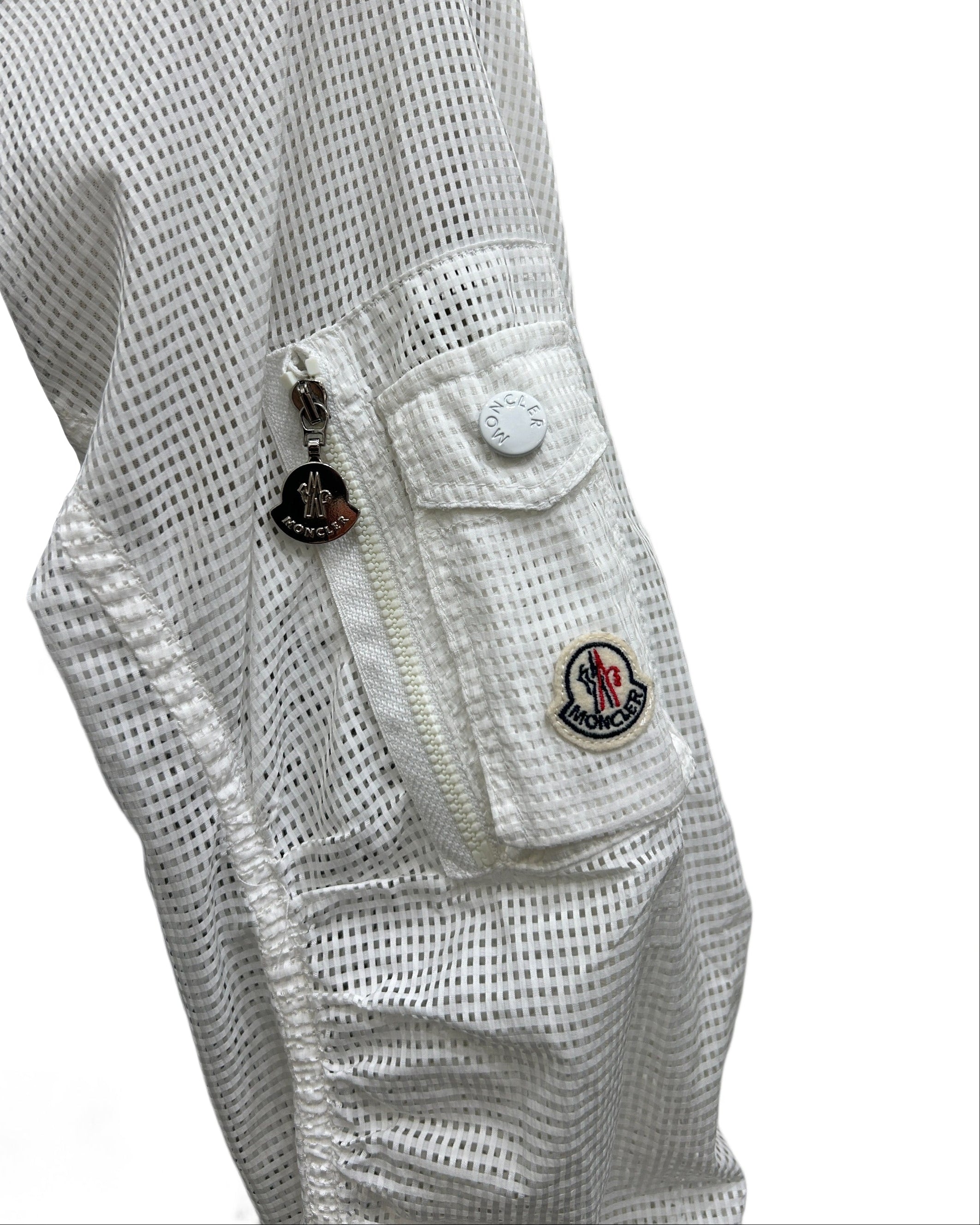 Moncler Size L Mesh-Panelled Hooded Sweatshirt